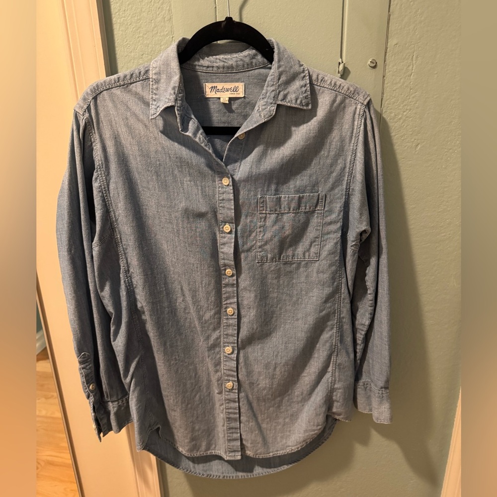 Madewell Casual Denim Blue Button Down Shirt
